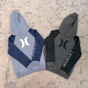 Set of two boys Hurley, light weight hoodies.